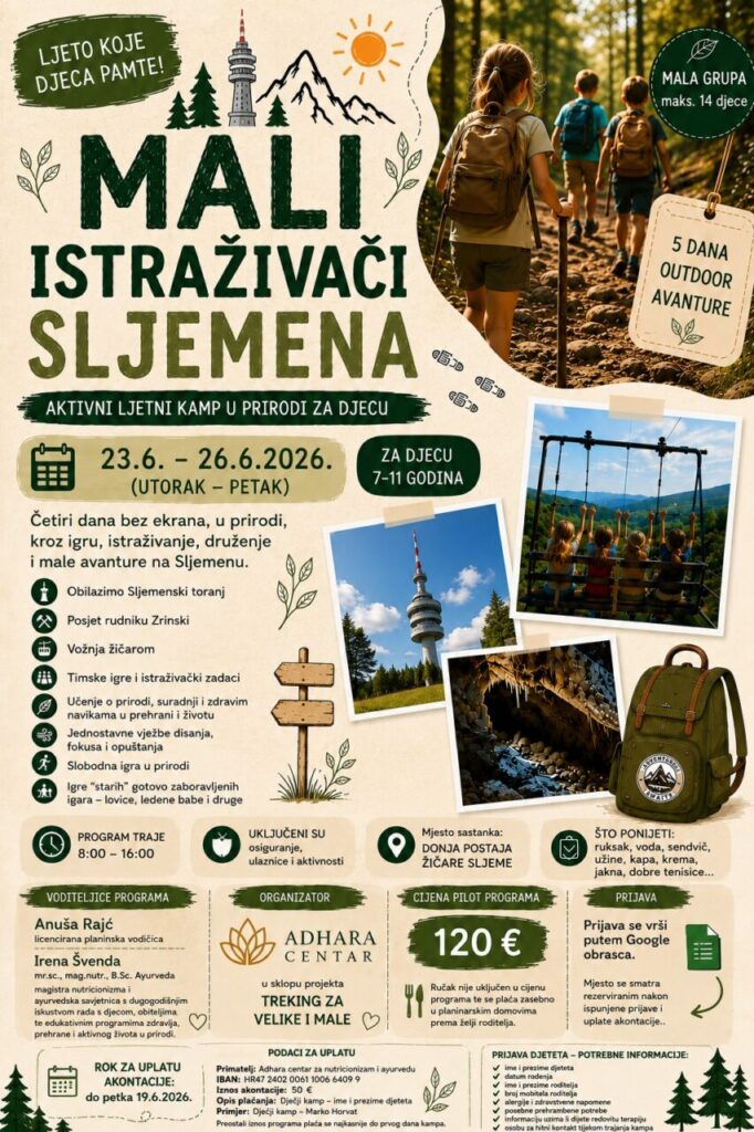 🌿 Mali istraživači Sljemena: Aktivni ljetni kamp u prirodi za djecu